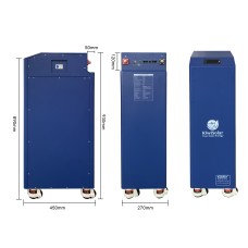 Baterie 51,2V 10kWh verticala model nou, albastru
